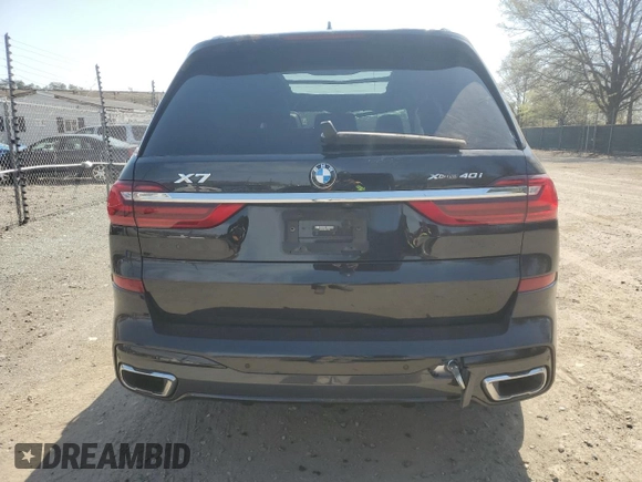 2022 BMW X7 xDrive40i z VIN 5UXCW2C07N9L74738, wystawiony jako Copart lot #53938795 z przebiegiem Nie podano mil oraz Szkoda całkowita • Salvage title. Historia ofert i sprzedaży dostępna na DreamBid. Obrazek 6.