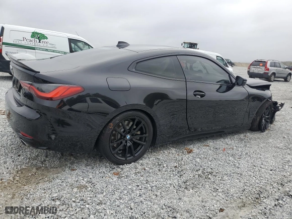 2022 BMW 4 Series 430i with VIN WBA53AP08NCH66086, listed as a Copart auction lot 79436324 with 0 mi miles and Salvage Title. Bid and sale history available at carsss.com. Image 3.