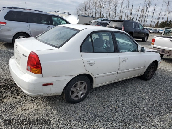 2003 Hyundai Accent GL with VIN KMHCG45C63U485420, listed as a Copart auction lot 48251265 with 139,179 mi miles and Salvage Title. Bid and sale history available at carsss.com. Image 3.