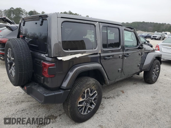 2025 Jeep Wrangler Sahara with VIN 1C4PJXEN9SW526216, listed as a Copart auction lot 86907844 with 921 mi miles and Clean Title. Bid and sale history available at DreamBid. Image 3.