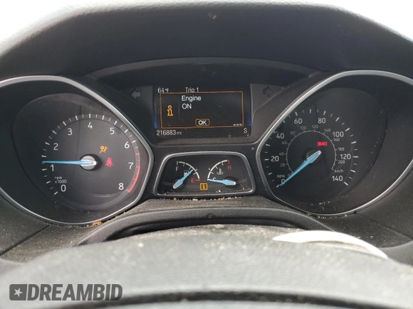 2015 Ford Focus SE with VIN 1FADP3F27FL248783, listed as a Copart auction lot 51351075 with 216,883 mi miles and Salvage Title. Bid and sale history available at carsss.com. Image 9.