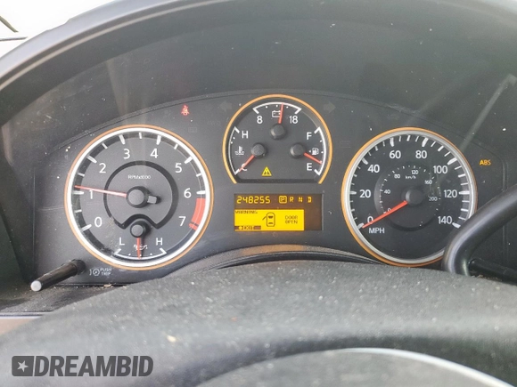 2008 Nissan Titan XE with VIN 1N6AA07D08N323759, listed as a Copart auction lot 45410195 with 248,255 mi miles and Salvage Title. Bid and sale history available at carsss.com. Image 9.