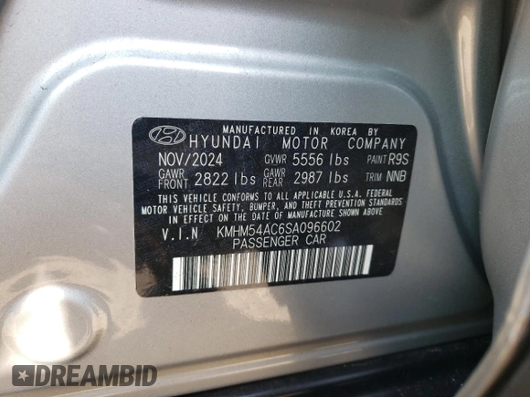2025 Hyundai Ioniq 6 Limited z VIN KMHM54AC6SA096602, wystawiony jako Copart lot #59052875 z przebiegiem 1 860 mil mil oraz Szkoda całkowita • Salvage title. Historia ofert i sprzedaży dostępna na DreamBid. Obrazek 12.