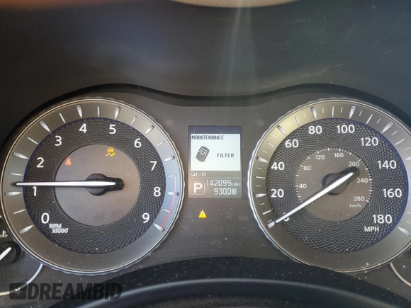 2014 Infiniti M37 with VIN JN1BY1AP2EM260101, listed as a Copart auction lot 82751744 with 142,099 mi miles and Salvage Title. Bid and sale history available at carsss.com. Image 9.