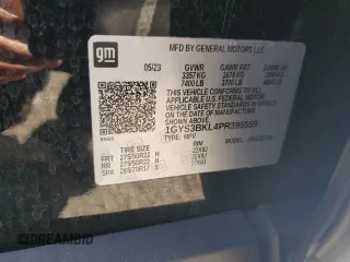 2023 Cadillac Escalade RWD Premium Luxury z VIN 1GYS3BKL4PR395559, wystawiony jako Copart lot #48347285 z przebiegiem 3 818 mil mil oraz Szkoda całkowita • Salvage title. Historia ofert i sprzedaży dostępna na DreamBid. Obrazek 13.