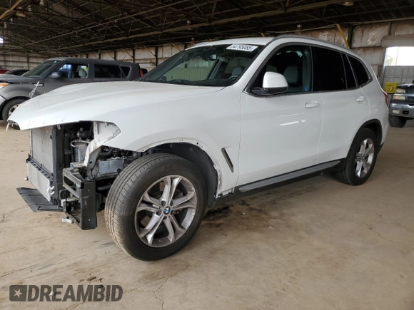 2021 BMW X3 sDrive30i z VIN 5UXTY3C01M9H64252, wystawiony jako Copart lot #54795085 z przebiegiem Nie podano mil oraz Szkoda całkowita • Salvage title. Historia ofert i sprzedaży dostępna na DreamBid. Obrazek 1.