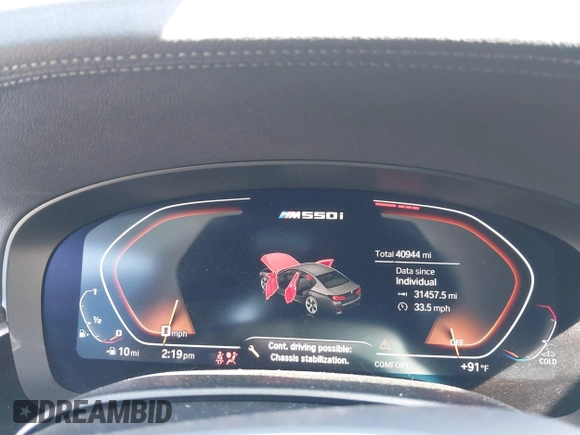 2021 BMW 5 Series M550i xDrive z VIN WBA13BK04MCF86288, wystawiony jako IAAI lot #41949946 z przebiegiem 40 944 mil mil oraz . Historia ofert i sprzedaży dostępna na DreamBid. Obrazek 7.