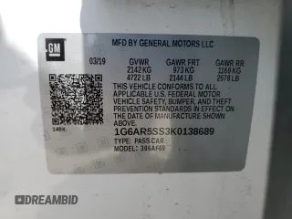 2019 Cadillac CTS Luxury RWD z VIN 1G6AR5SS3K0138689, wystawiony jako Copart lot #56887645 z przebiegiem 39 574 mil mil oraz Szkoda całkowita • Salvage title. Historia ofert i sprzedaży dostępna na DreamBid. Obrazek 13.