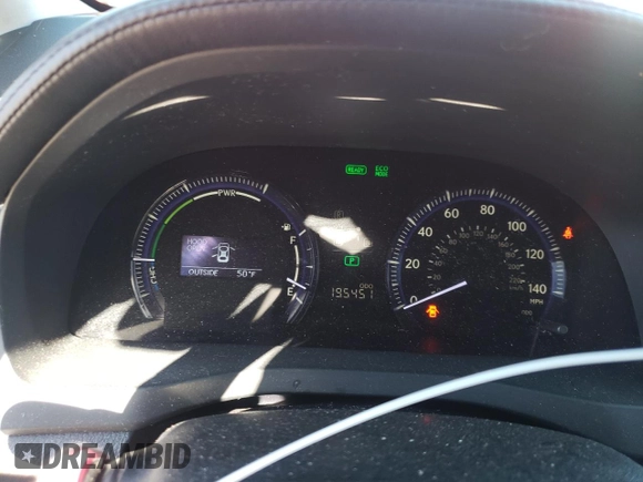 2010 Lexus HS 250h with VIN JTHBB1BA1A2012967, listed as a Copart auction lot 41755405 with 195,451 mi miles and Salvage Title. Bid and sale history available at DreamBid. Image 9.