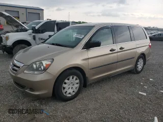 2005 Honda Odyssey LX with VIN 5FNRL382X5B107510, listed as a Copart auction lot 59554905 with 124,393 mi miles and Salvage title. Bid and sale history available at DreamBid. Image 1.
