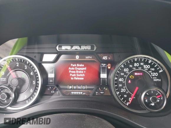 2022 Ram 1500 Big Horn with VIN 1C6RREFG6NN337093, listed as a IAAI auction lot 41619033 with 58,264 mi miles and . Bid and sale history available at DreamBid. Image 7.