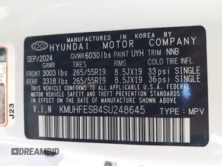 2025 Genesis GV80 Standard with VIN KMUHFESB4SU248645, listed as a IAAI auction lot 42201397 with 10,938 mi miles and . Bid and sale history available at DreamBid. Image 9.