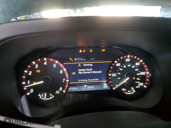 2025 Nissan Frontier S with VIN 1N6ED1EK6SN623961, listed as a Copart auction lot 57083555 with 4,720 mi miles and Salvage title. Bid and sale history available at DreamBid. Image 9.