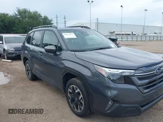 2025 Subaru Forester Premium with VIN JF2SLDDC3SH565991, listed as a IAAI auction lot 42697615 with 8,143 mi miles and . Bid and sale history available at DreamBid. Image 1.