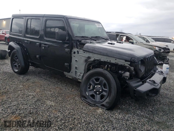 2023 Jeep Wrangler Sport S with VIN 1C4HJXDG0PW626672, listed as a Copart auction lot 47358915 with 19,089 mi miles and Salvage Title. Bid and sale history available at DreamBid. Image 4.