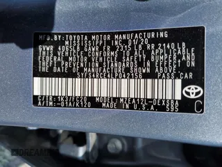 2020 Toyota Corolla SE with VIN 5YFS4RCE4LP042156, listed as a Copart auction lot 52224035 with 27,504 mi miles and Salvage Title. Bid and sale history available at carsss.com. Image 12.