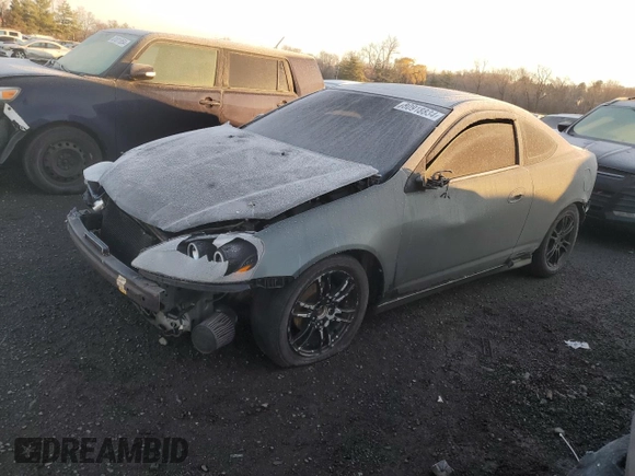 2005 Acura RSX with VIN JH4DC54825S000758, listed as a Copart auction lot 80918834 with 281,117 mi miles and Salvage Title. Bid and sale history available at carsss.com. Image 1.