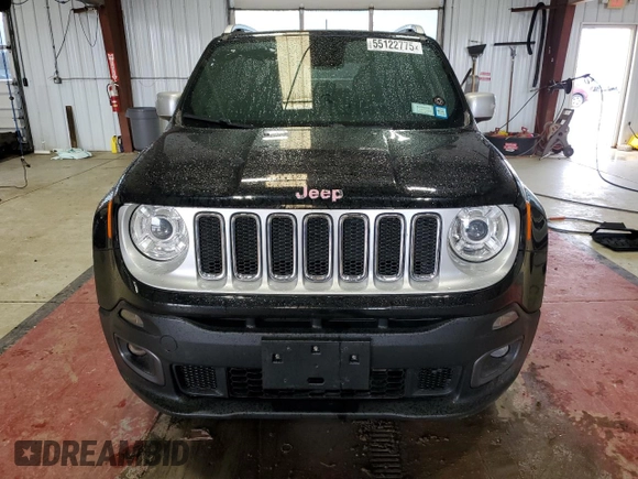 2018 Jeep Renegade Limited z VIN ZACCJBDB5JPH55299, wystawiony jako Copart lot #55122775 z przebiegiem Nie podano mil oraz Szkoda całkowita • Salvage title. Historia ofert i sprzedaży dostępna na DreamBid. Obrazek 5.