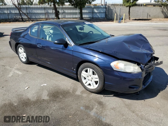 2007 Chevrolet Monte Carlo LT with VIN 2G1WK15N879184319, listed as a Copart auction lot 75649364 with 147,642 mi miles and Salvage Title. Bid and sale history available at carsss.com. Image 4.