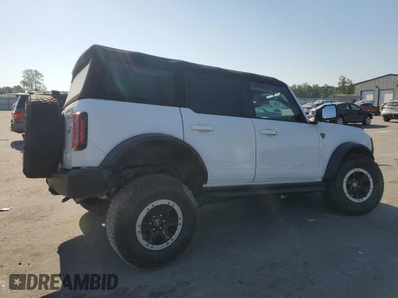 2023 Ford Bronco с VIN 1FMEE5DPXPLB63867, выставлен на аукционе Copart как лот 53782605 с пробегом 46 858 миль миль и Списание • Salvage title. История ставок и продаж доступна на DreamBid. Изображение 3.