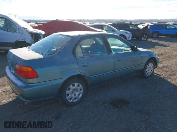 2000 Honda Civic VP with VIN 2HGEJ6618YH591760, listed as a IAAI auction lot 41328624 with 41,115 mi miles. Bid and sale history available at carsss.com. Image 4.