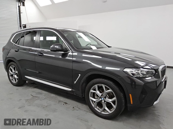 2024 BMW X3 sDrive30i with VIN 5UX43DP03R9W14974, listed as a Copart auction lot 49742925 with 21,256 mi miles and Clean Title. Bid and sale history available at DreamBid. Image 4.