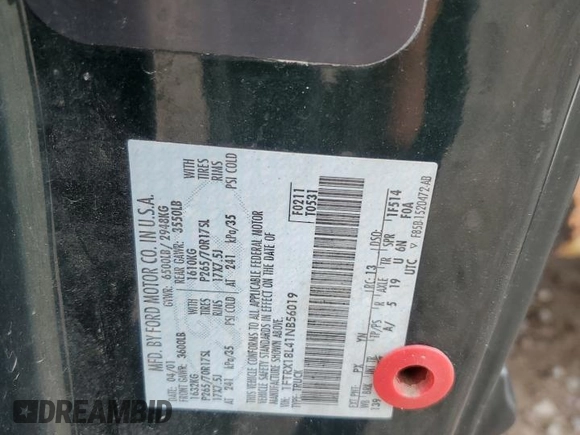 2001 Ford F-150 XL z VIN 1FTRX18L41NB56019, wystawiony jako Copart lot #62537655 z przebiegiem Nie podano mil oraz Szkoda całkowita • Salvage title. Historia ofert i sprzedaży dostępna na DreamBid. Obrazek 12.