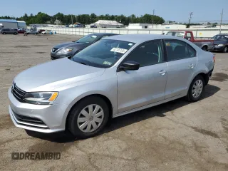2015 Volkswagen Jetta S with VIN 3VW2K7AJ0FM257164, listed as a Copart auction lot 62145105 with 47,245 mi miles and Salvage title. Bid and sale history available at DreamBid. Image 1.
