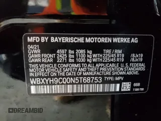 2022 BMW X2 sDrive28i z VIN WBXYH9C00N5T68753, wystawiony jako Copart lot #60741462 z przebiegiem 7169 mil mil oraz . Historia ofert i sprzedaży dostępna na DreamBid. Obrazek 10.