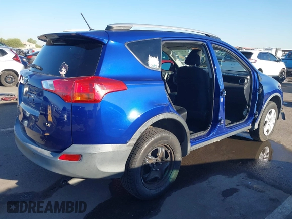 2014 Toyota RAV4 LE with VIN 2T3ZFREV9EW124480, listed as a IAAI auction lot 42579578 with 117,799 mi miles and . Bid and sale history available at DreamBid. Image 4.