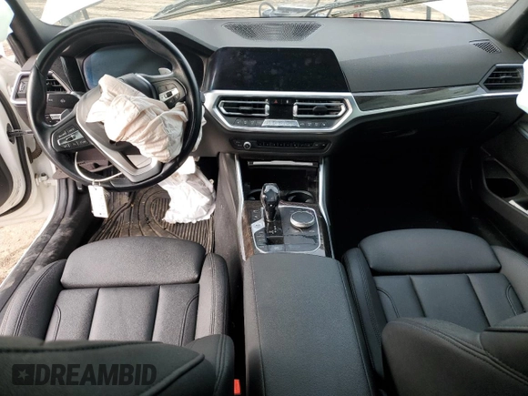 2020 BMW 3 Series 330i with VIN 3MW5R1J04L8B21766, listed as a Copart auction lot 48059005 with Not Provided miles and Salvage Title. Bid and sale history available at carsss.com. Image 8.