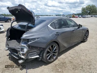 2022 Lexus IS 350 F Sport with VIN JTHGZ1B25N5052497, listed as a Copart auction lot 59523435 with 72,185 mi miles and Salvage title. Bid and sale history available at DreamBid. Image 3.