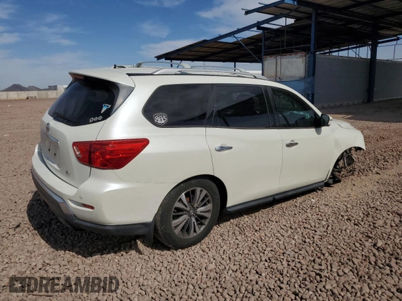 2017 Nissan Pathfinder SV z VIN 5N1DR2MN4HC657799, wystawiony jako Copart lot #58444065 z przebiegiem 90 473 mil mil oraz Szkoda całkowita • Salvage title. Historia ofert i sprzedaży dostępna na DreamBid. Obrazek 3.