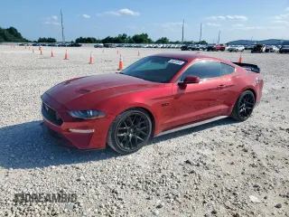 2021 Ford Mustang GT with VIN 1FA6P8CF8M5147380, listed as a Copart auction lot 60081655 with Not provided miles and Salvage title. Bid and sale history available at DreamBid. Image 1.