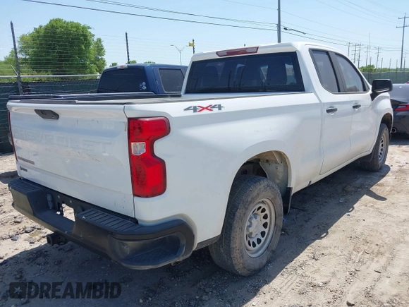 2021 Chevrolet Silverado 1500 Work Truck with VIN 1GCRYAEFXMZ210559, listed as a IAAI auction lot 42002749 with 95,787 mi miles and . Bid and sale history available at DreamBid. Image 4.