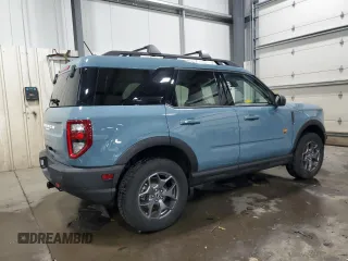 2023 Ford Bronco Sport Badlands z VIN 3FMCR9D91PRE01918, wystawiony jako Copart lot #52120145 z przebiegiem 8 415 mil mil oraz Szkoda całkowita • Salvage title. Historia ofert i sprzedaży dostępna na DreamBid. Obrazek 3.