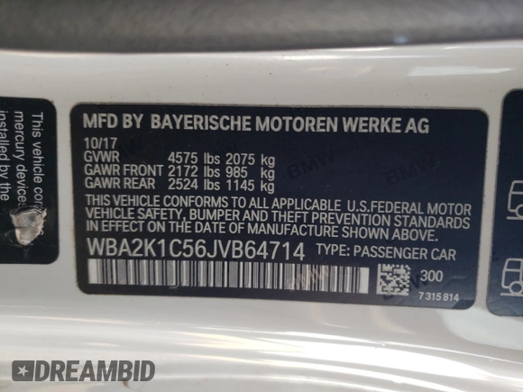 2018 BMW 2 Series 230i xDrive with VIN WBA2K1C56JVB64714, listed as a Copart auction lot 74342484 with 22,653 mi miles and Salvage Title. Bid and sale history available at carsss.com. Image 13.