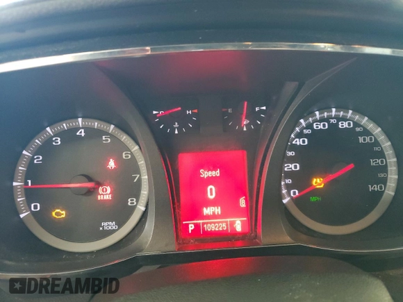 2011 GMC Terrain SLT-1 with VIN 2CTFLVEC0B6217290, listed as a Copart auction lot 57285545 with 109,225 mi miles and Salvage title. Bid and sale history available at DreamBid. Image 9.