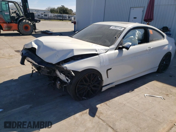 2016 BMW 4 Series 435i with VIN WBA3R1C57GK529554, listed as a Copart auction lot 47603145 with Not provided miles and Salvage title. Bid and sale history available at DreamBid. Image 1.