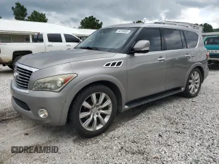 2012 Infiniti QX56 7-passenger with VIN JN8AZ2NE8C9018888, listed as a Copart auction lot 64736565 with 186,253 mi miles and Clean title. Bid and sale history available at DreamBid. Image 1.