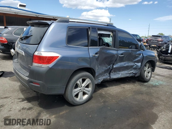 2012 Toyota Highlander Limited with VIN 5TDDK3EH3CS136524, listed as a Copart auction lot 55121145 with 194,480 mi miles and Salvage title. Bid and sale history available at DreamBid. Image 3.