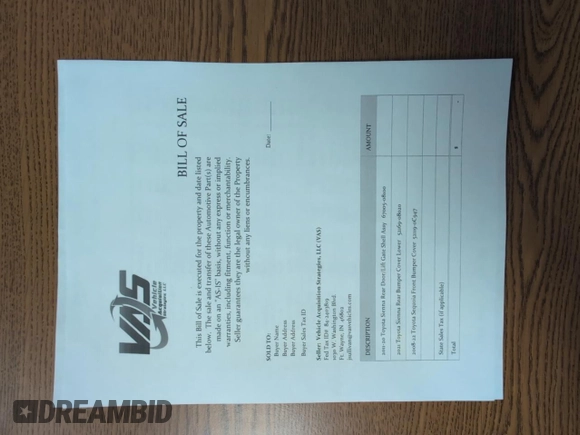 2020 Toyota Sienna with VIN 6700508100, listed as a Copart auction lot 47321475 with Not Provided miles and Clean Title. Bid and sale history available at DreamBid. Image 10.
