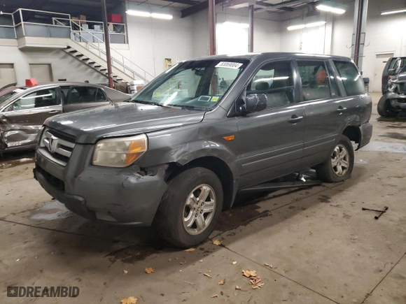 2007 Honda Pilot LX with VIN 2HKYF18177H522934, listed as a Copart auction lot 83069004 with 0 mi miles and Salvage Title. Bid and sale history available at carsss.com. Image 1.