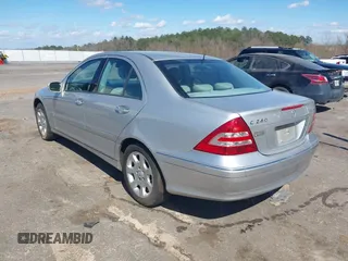 2005 Mercedes-Benz C 240 with VIN WDBRF81J95F599348, listed as a IAAI auction lot 41725376 with 210,859 mi miles and . Bid and sale history available at DreamBid. Image 3.