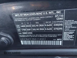 2011 Mercedes-Benz R-Class R 350 with VIN 4JGCB6FE3BA114001, listed as a IAAI auction lot 41309561 with 126,819 mi miles. Bid and sale history available at carsss.com. Image 9.