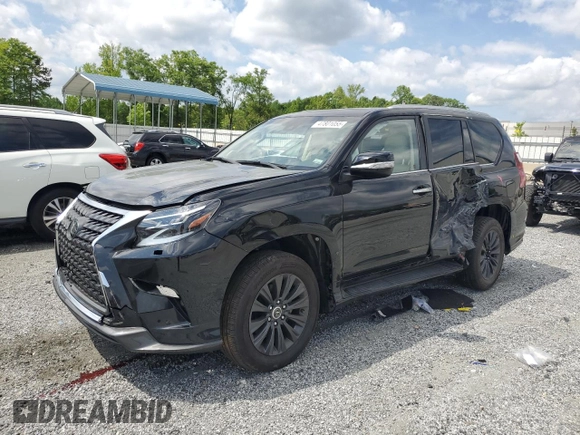 2021 Lexus GX with VIN JTJAM7BX8M5278954, listed as a Copart auction lot 47801055 with 47,965 mi miles and Salvage Title. Bid and sale history available at carsss.com. Image 1.