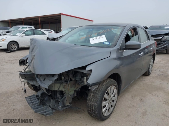 2017 Nissan Sentra SV with VIN 3N1AB7AP1HY252198, listed as a IAAI auction lot 41742228 with 222,902 mi miles. Bid and sale history available at carsss.com. Image 17.
