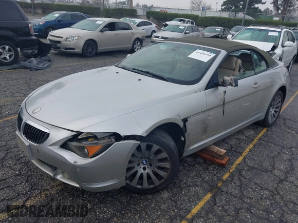 2005 BMW 6 Series 645Ci with VIN WBAEK73495B324371, listed as a IAAI auction lot 41496290 with 109,251 mi miles. Bid and sale history available at carsss.com. Image 18.