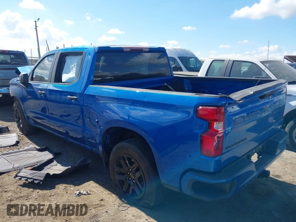 2024 Chevrolet Silverado 1500 Custom with VIN 3GCPABEK1RG202503, listed as a IAAI auction lot 40682689 with 6,605 mi miles and . Bid and sale history available at DreamBid. Image 3.