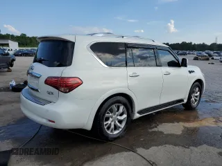2012 Infiniti QX56 7-passenger with VIN JN8AZ2NF4C9515915, listed as a Copart auction lot 60258964 with 228,690 mi miles and Salvage Title. Bid and sale history available at carsss.com. Image 3.
